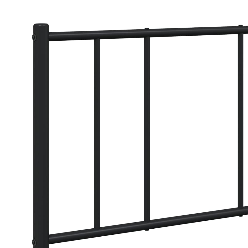 Metal Bed Frame With Headboard And Footboard 153X203 Cm Queen Size