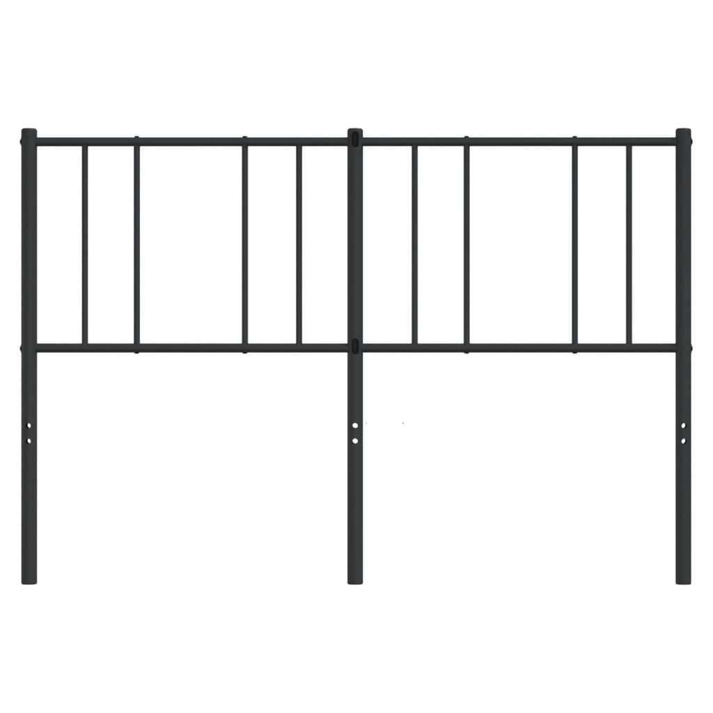 Metal Headboard Black 152 cm