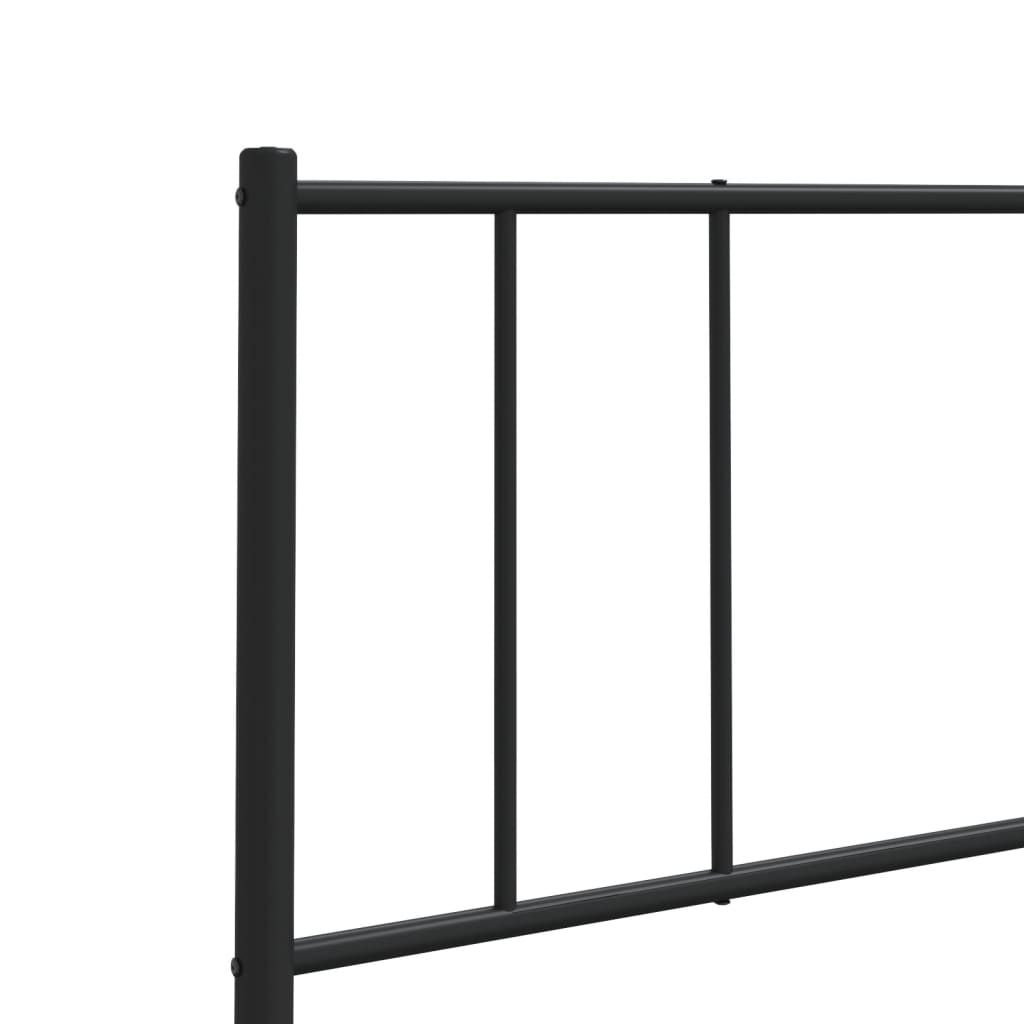 Metal Headboard Black 152 cm