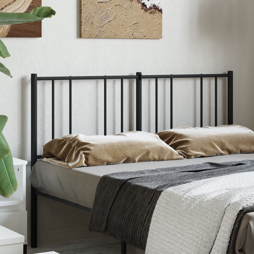 Metal Headboard Black 152 cm