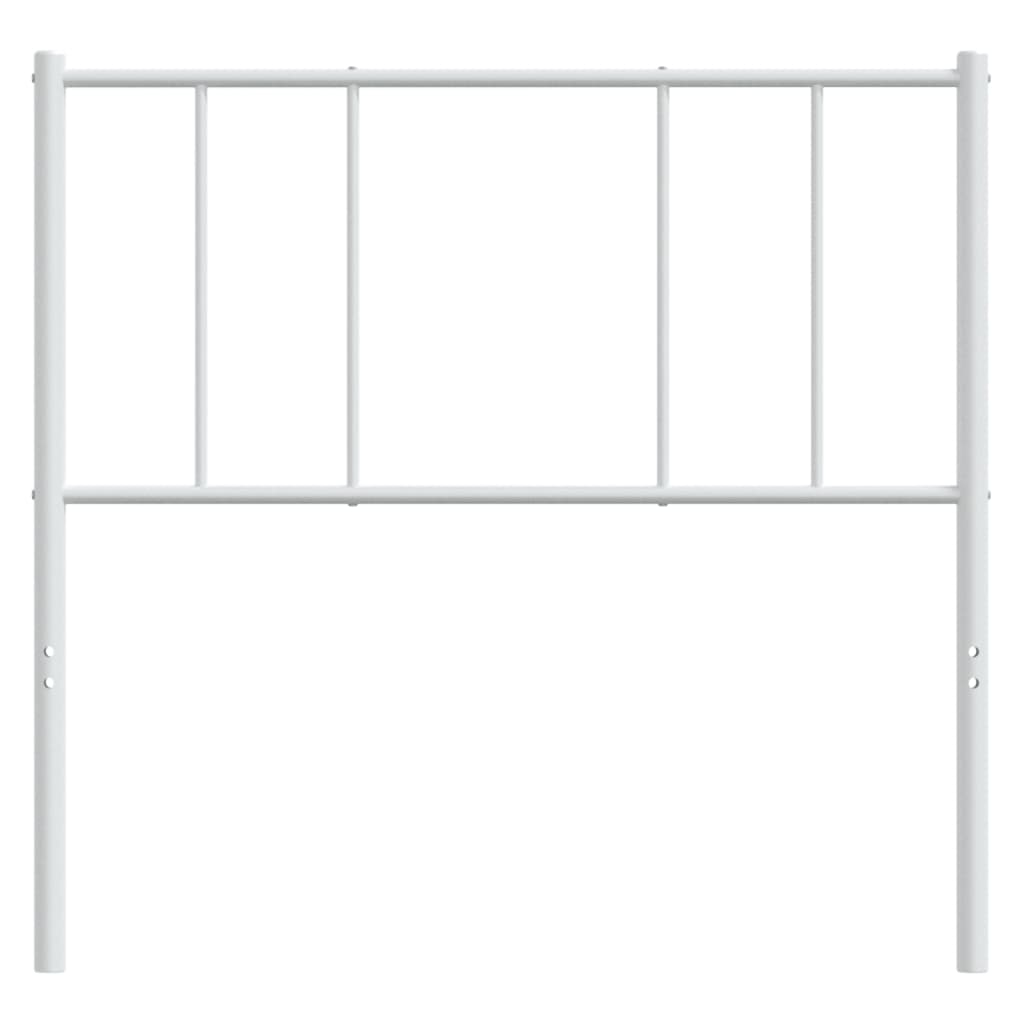 Metal Headboard White 90 cm