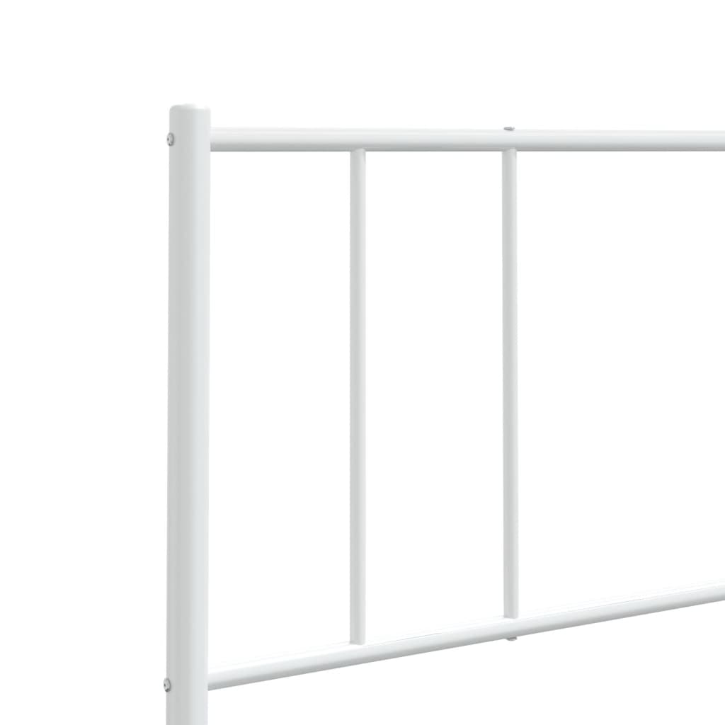 Metal Headboard White 90 cm