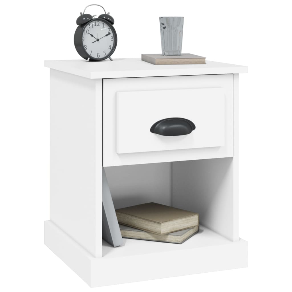 Bedside Cabinet White 39x39x47.5 cm Engineered Wood