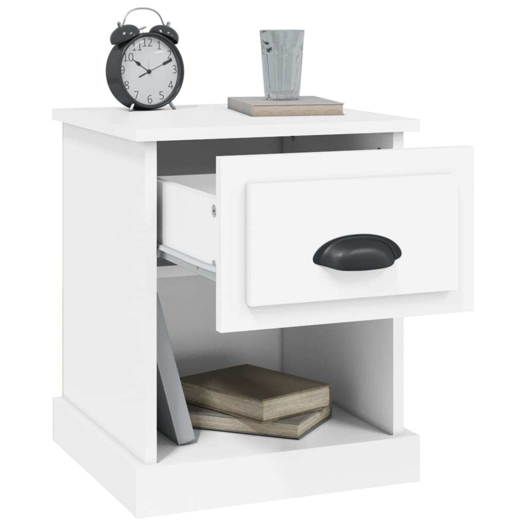 Bedside Cabinet White 39x39x47.5 cm Engineered Wood