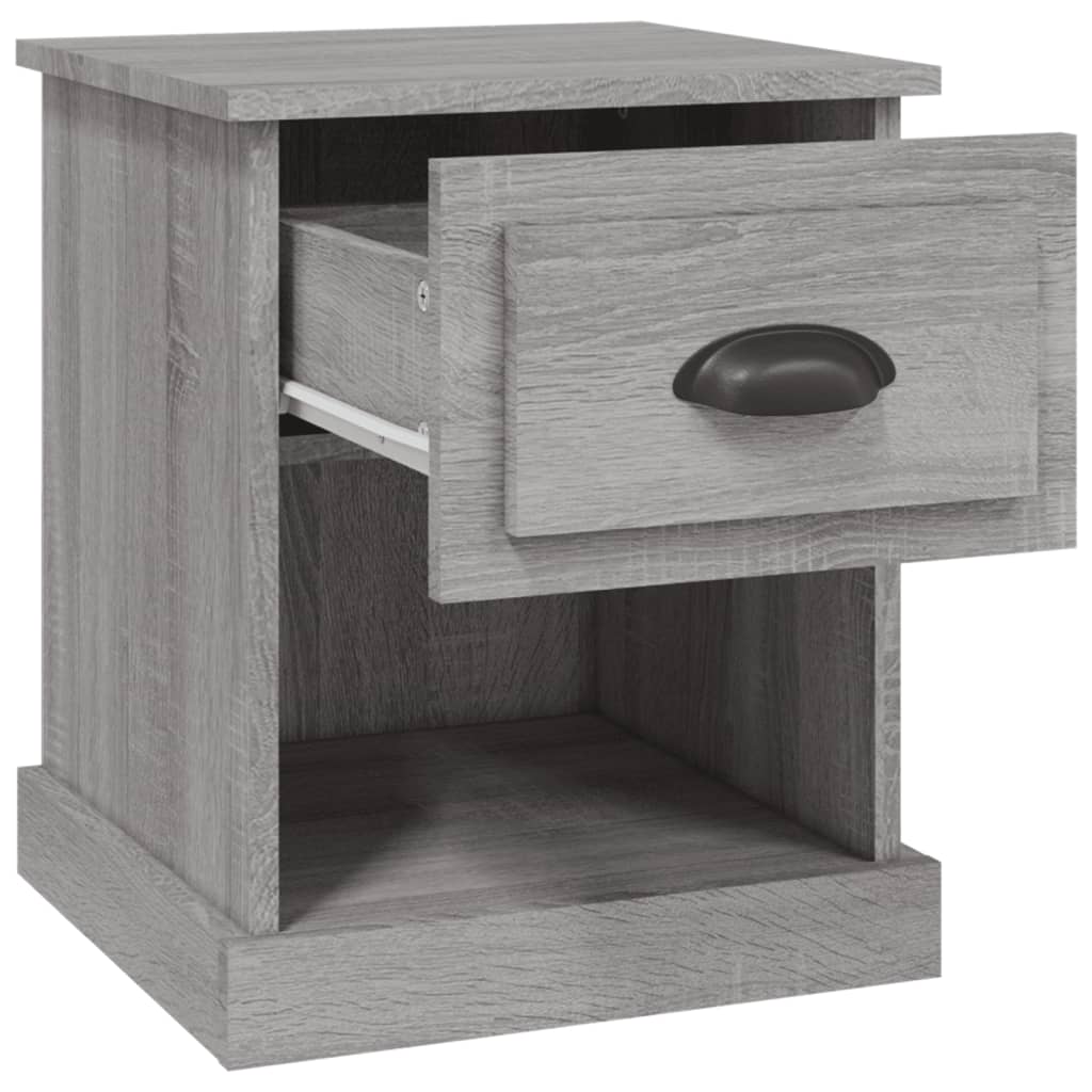 Bedside Cabinet Grey Sonoma 39x39x47.5 cm Engineered Wood