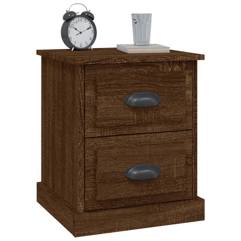 Bedside Cabinets 2 pcs Brown Oak 39x39x47.5 cm Engineered Wood