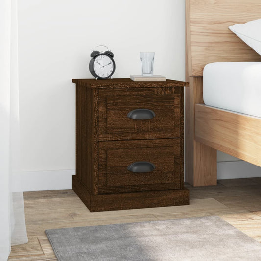 Bedside Cabinets 2 pcs Brown Oak 39x39x47.5 cm Engineered Wood