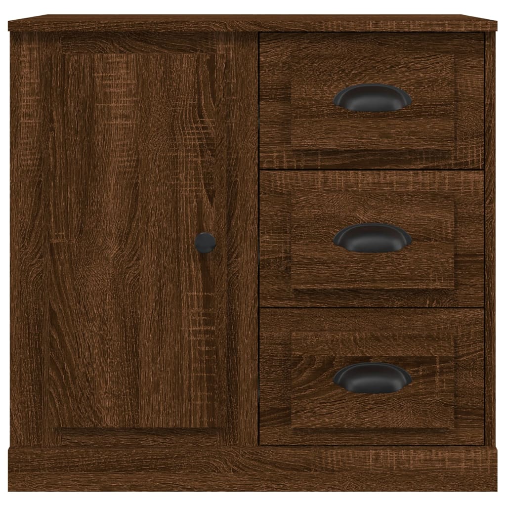 Sideboard Brown Oak 70x35.5x67.5 cm Engineered Wood