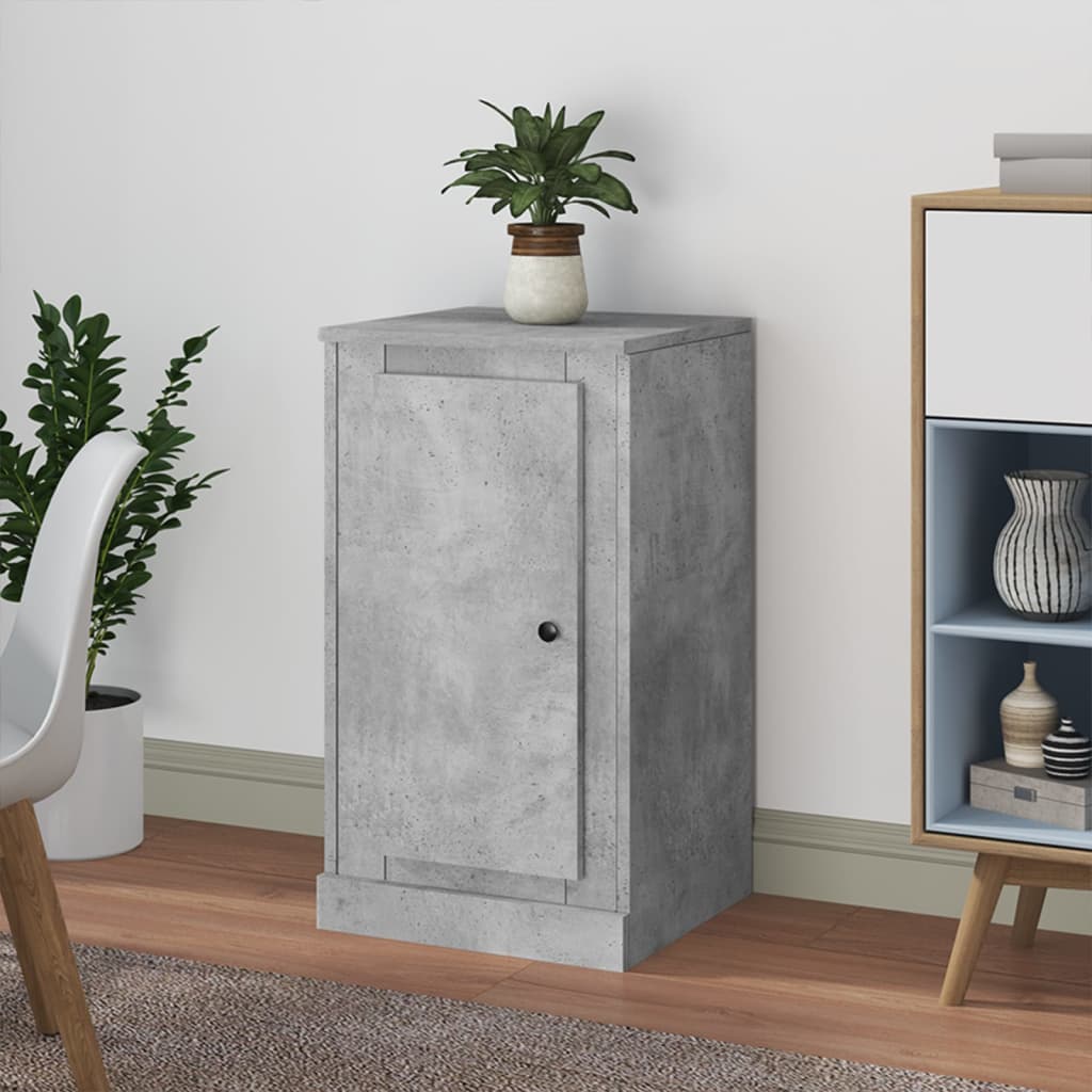 Sideboard Concrete Grey 37.5x35.5x67.5 cm Engineered Wood