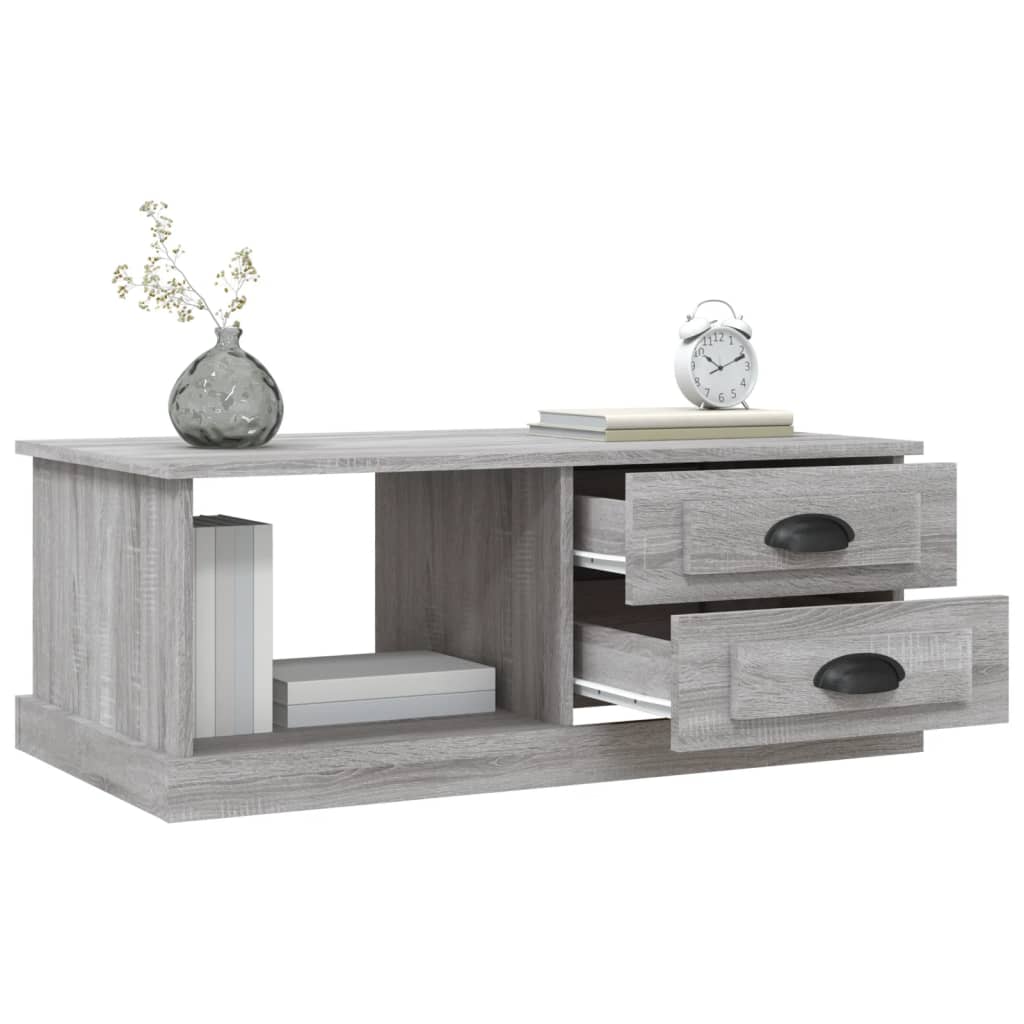 Coffee Table Grey Sonoma 90x50x35 cm Engineered Wood