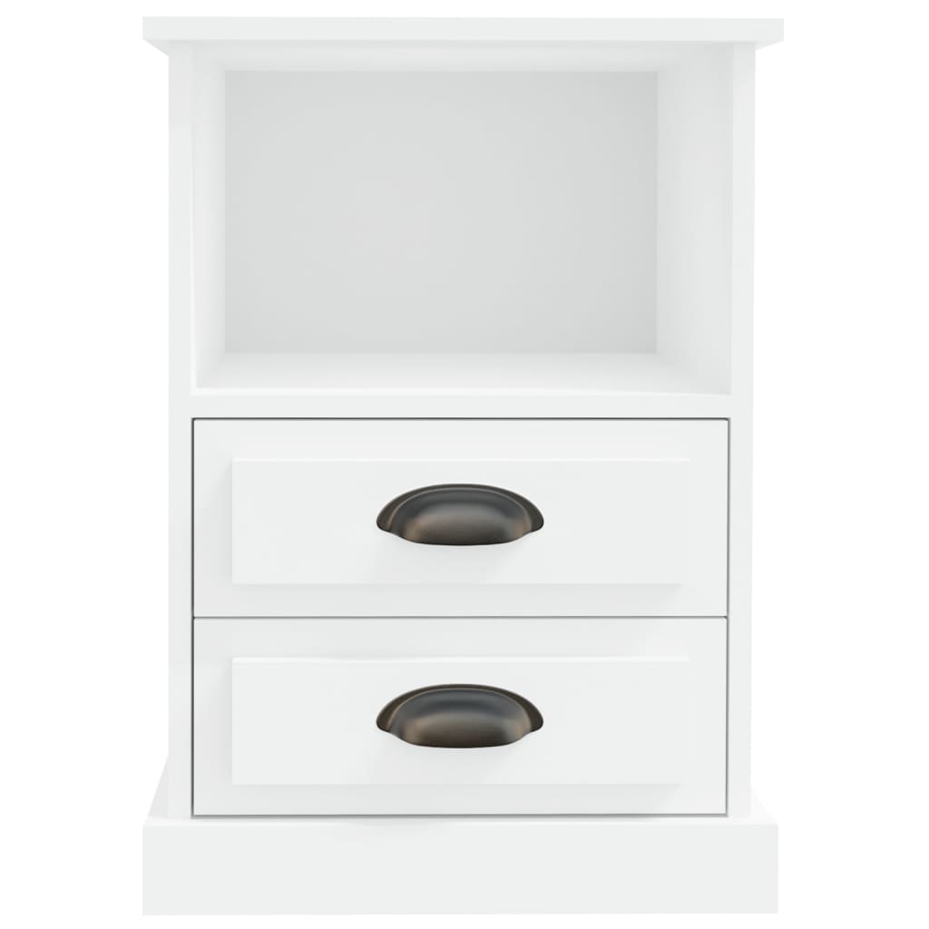 Bedside Cabinet White 43x36x60 cm