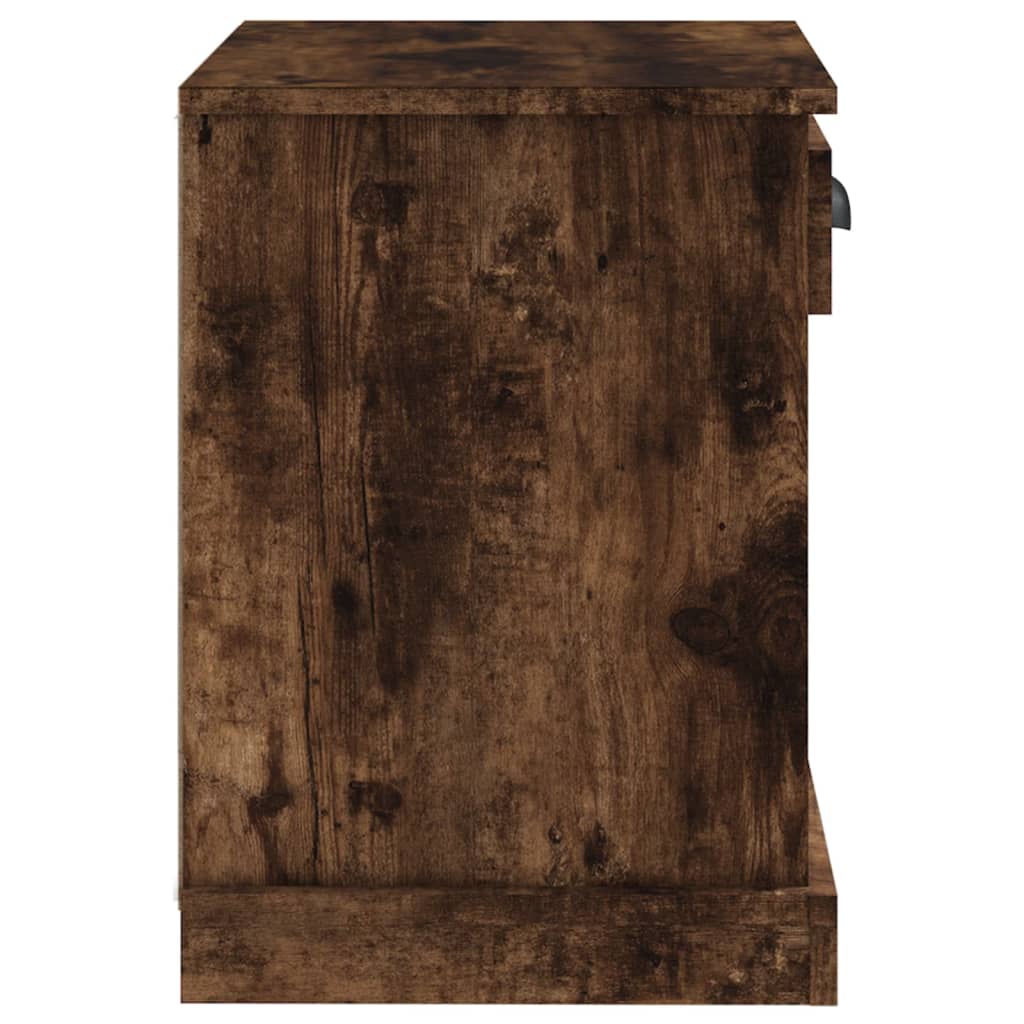 Bedside Cabinet Smoked Oak 43x36x50 cm