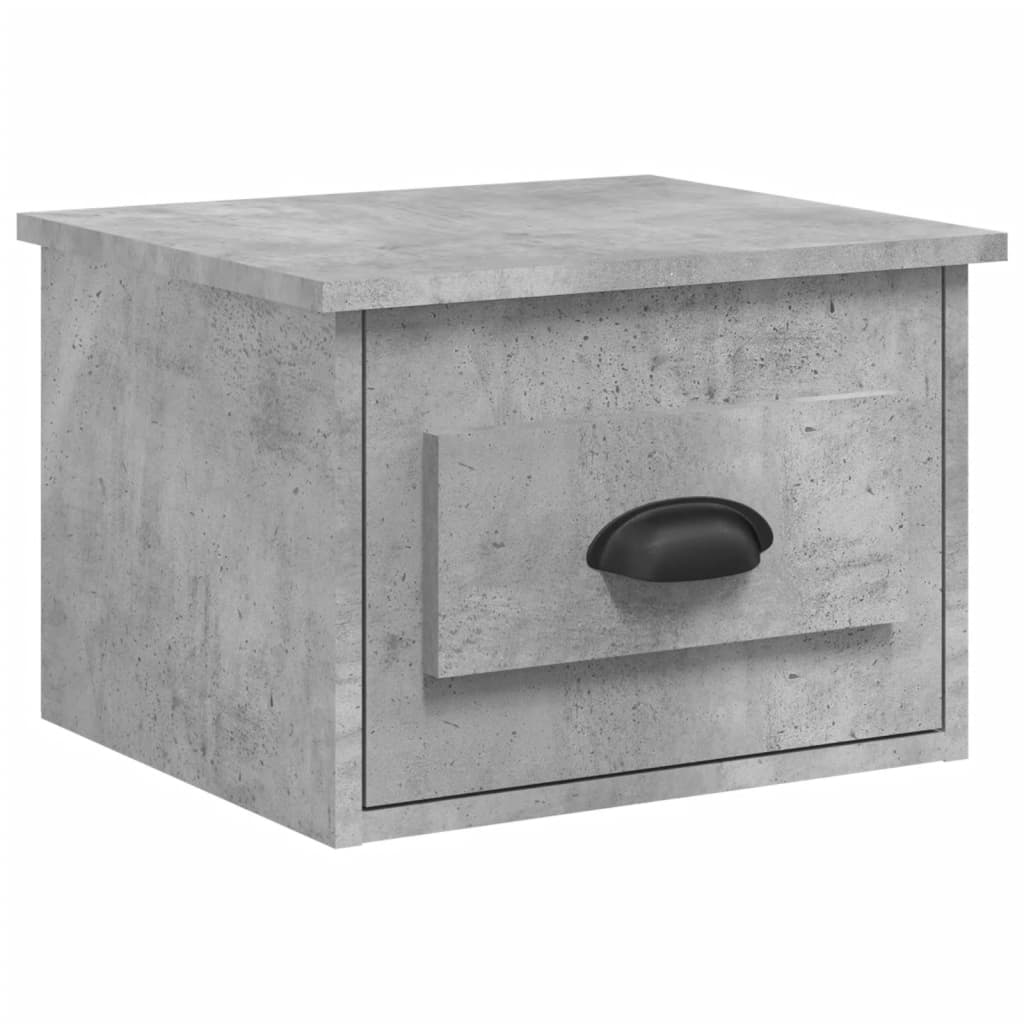 Wall-mounted Bedside Cabinet Concrete Grey 41.5x36x28cm