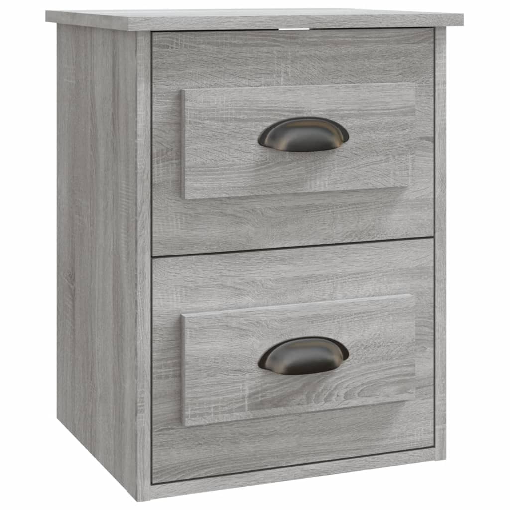 Wall-mounted Bedside Cabinet Grey Sonoma 41.5x36x53cm