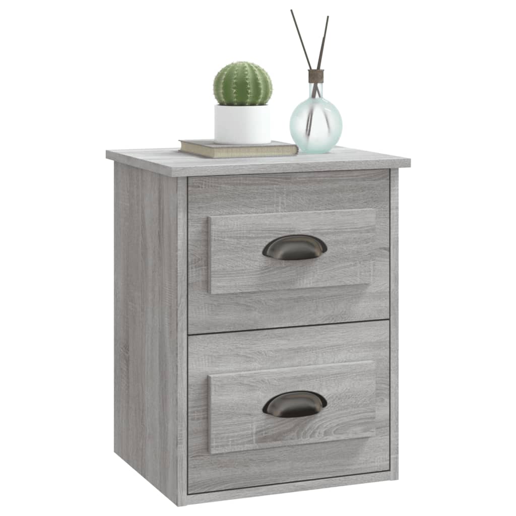 Wall-mounted Bedside Cabinet Grey Sonoma 41.5x36x53cm