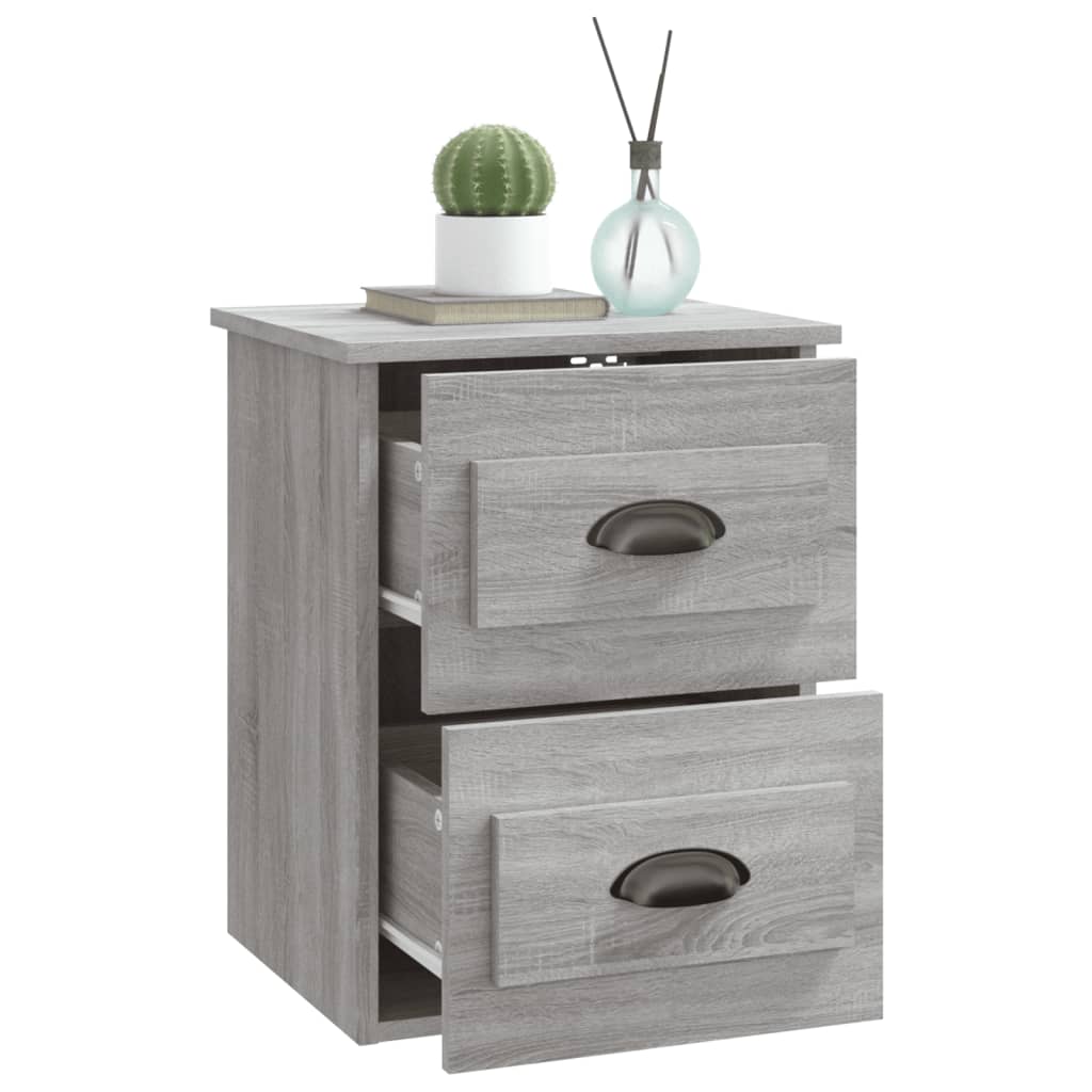 Wall-mounted Bedside Cabinet Grey Sonoma 41.5x36x53cm