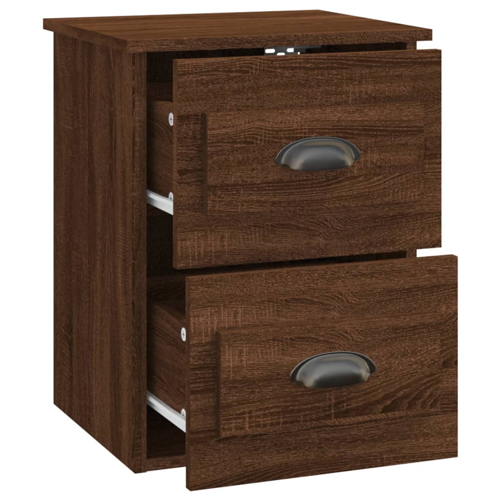 Wall-mounted Bedside Cabinet Brown Oak 41.5x36x53cm