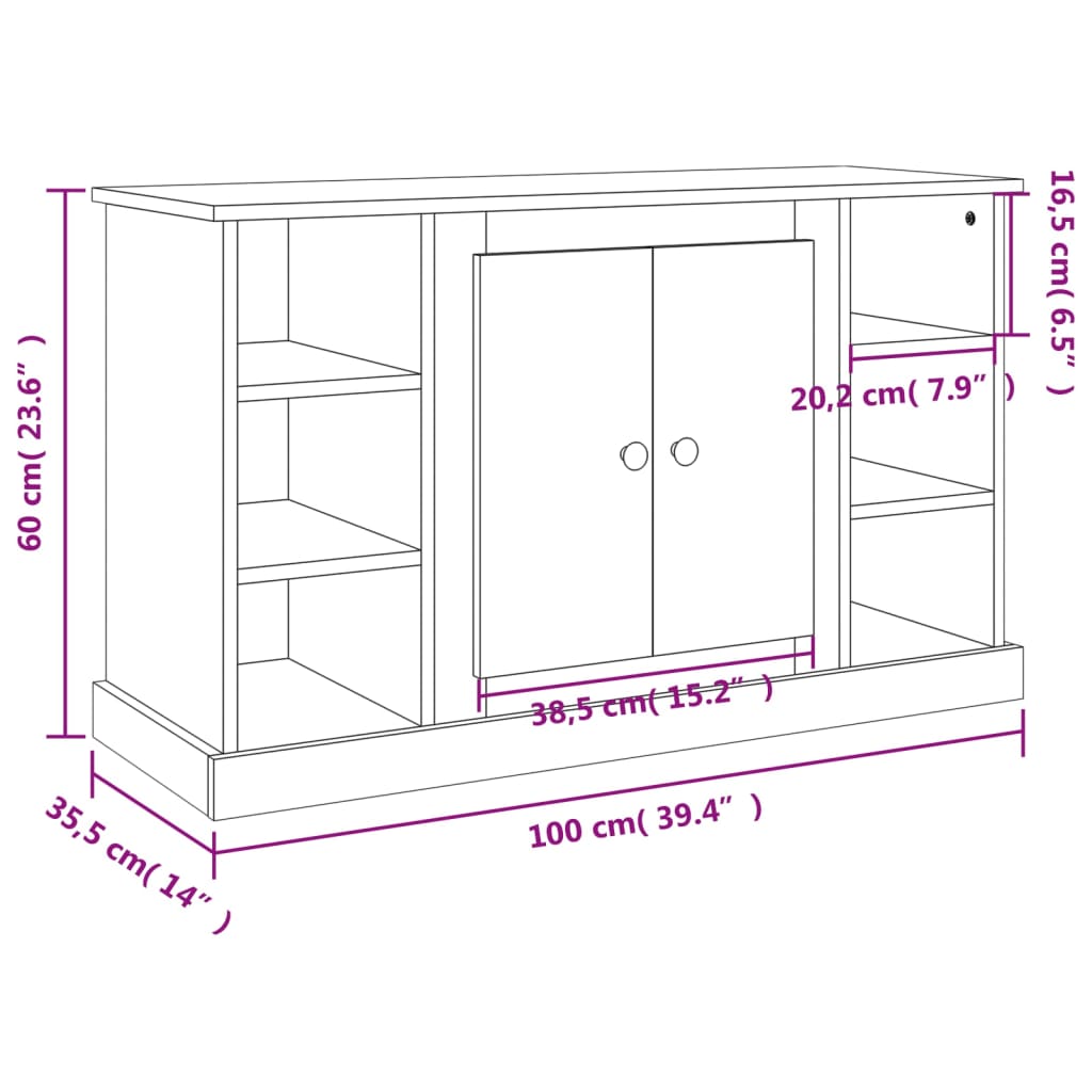 Sideboard 00X35.5X60 Cm Engineered Wood