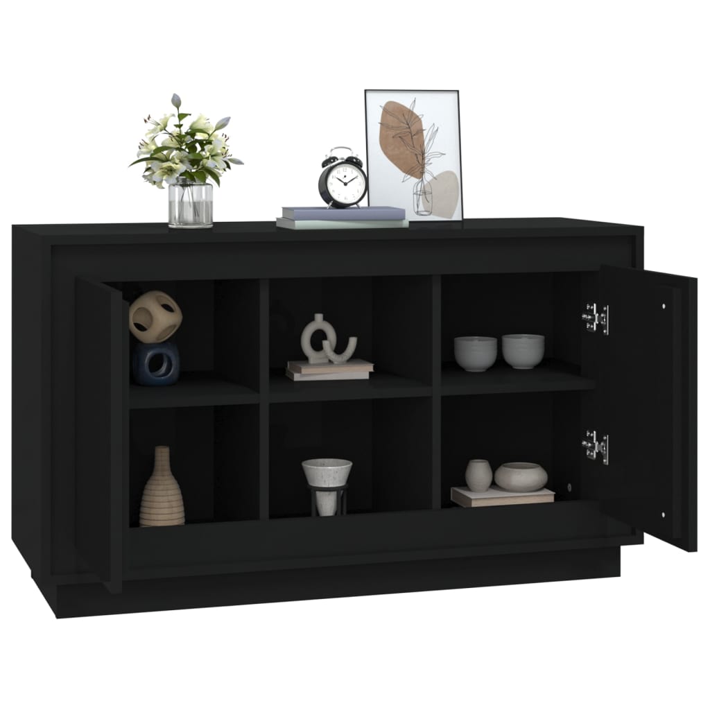 Sideboard Black 102x35x60 cm Engineered Wood