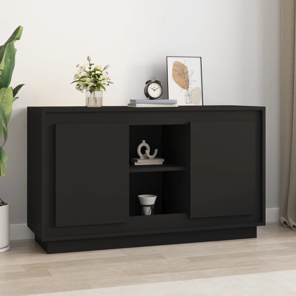 Sideboard Black 102x35x60 cm Engineered Wood