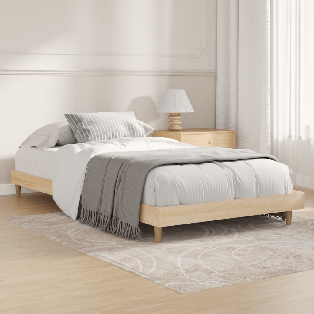 Bed Frame 183X203 Cm King Size Engineered Wood