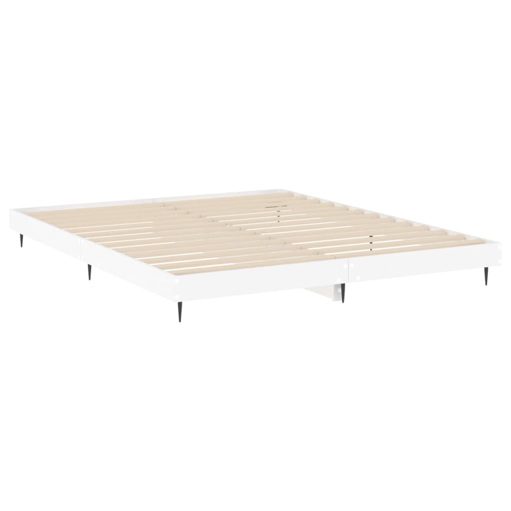 Bed Frame 153X203 Cm Queen Size Engineered Wood