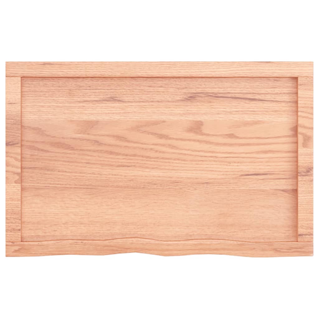 Wall Shelf Light Brown 80x50x(2-4) cm Treated Solid Wood Oak