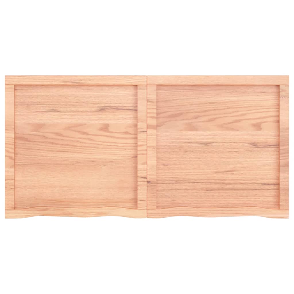 Wall Shelf Light Brown 120x60x(2-4) cm Treated Solid Wood Oak