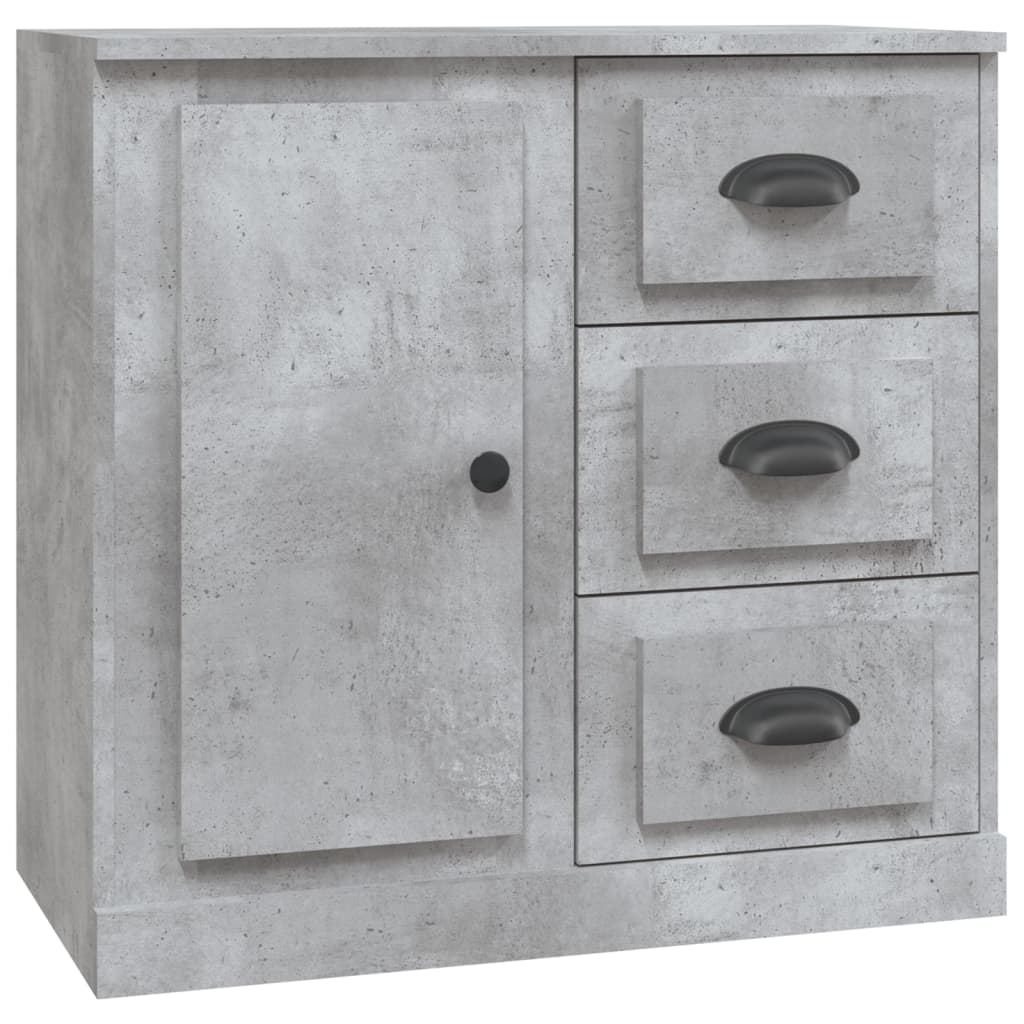 Sideboards 2 pcs Concrete Grey Engineered Wood