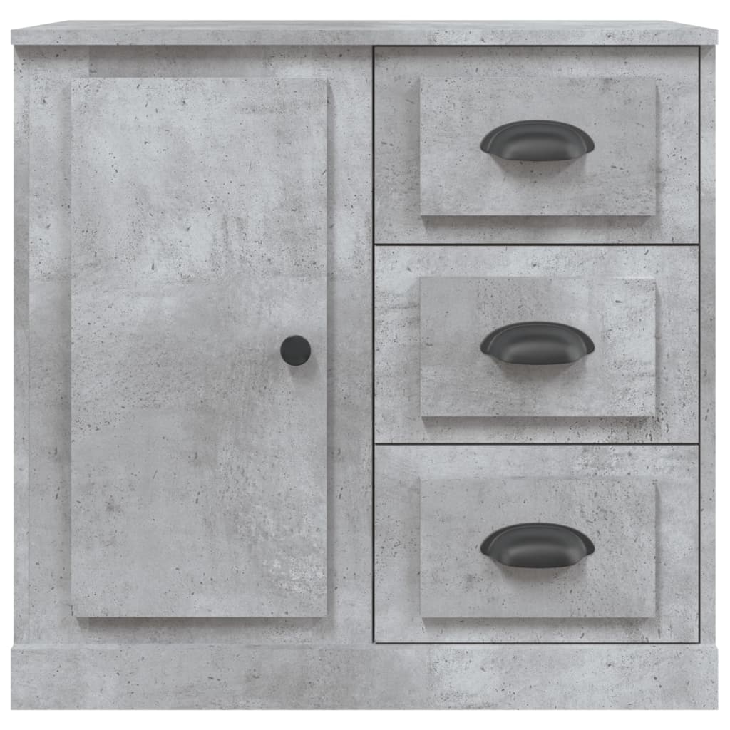 Sideboards 2 pcs Concrete Grey Engineered Wood