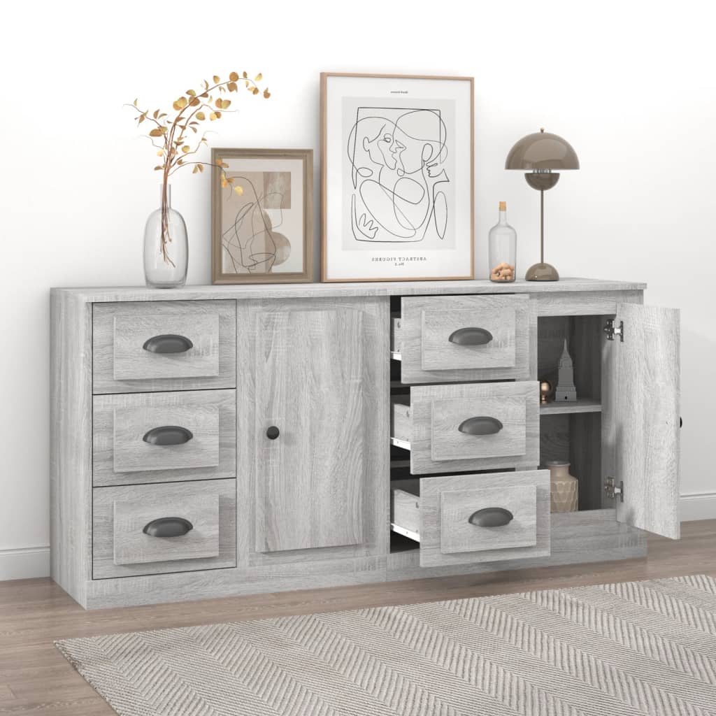 Sideboards 2 pcs Grey Sonoma Engineered Wood