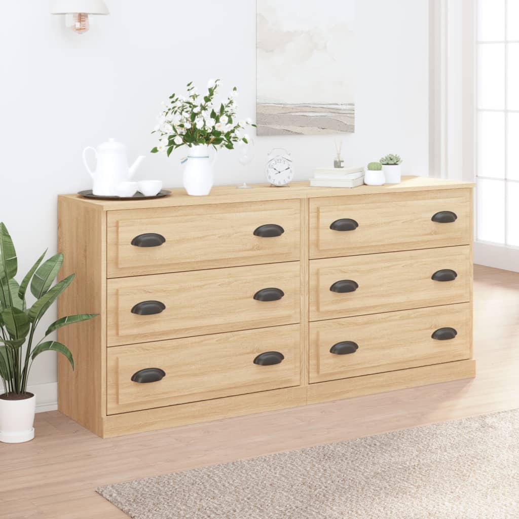 Sideboards 2 pcs Sonoma Oak Engineered Wood