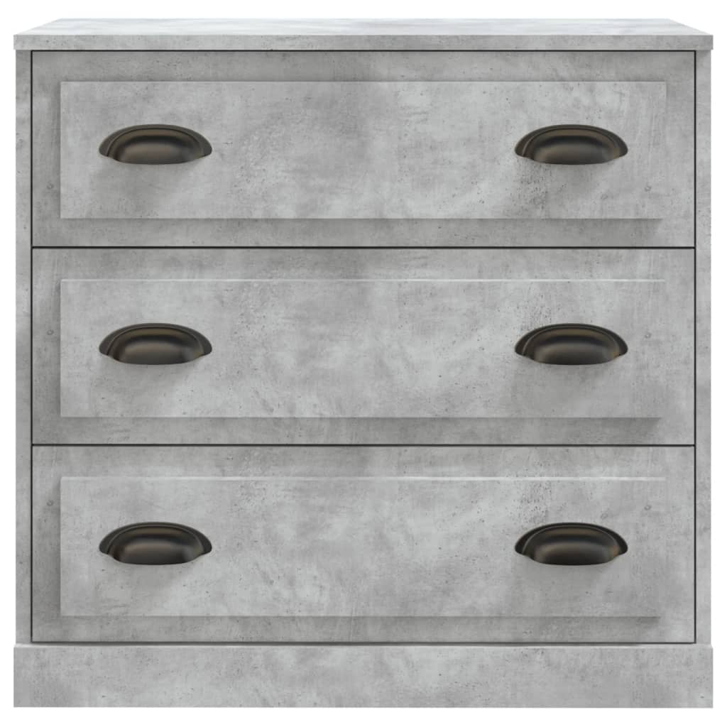 Sideboards 2 pcs Concrete Grey Engineered Wood