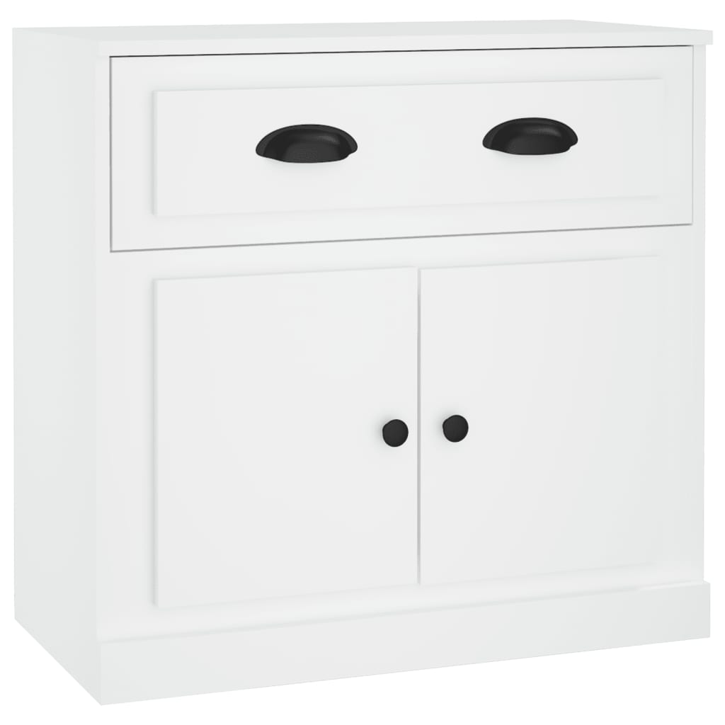 Sideboards 2 pcs White Engineered Wood