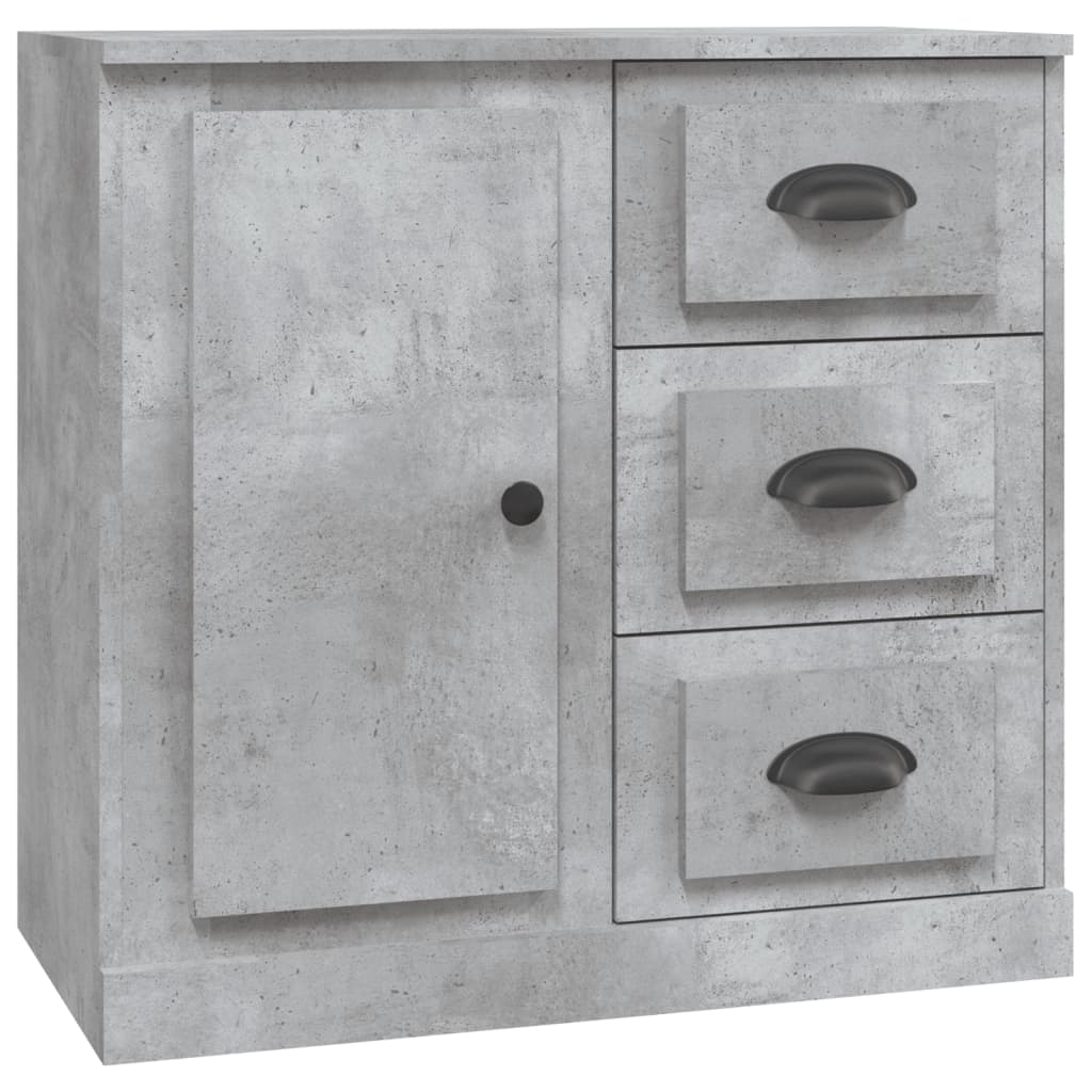 Sideboards 3 pcs Concrete Grey Engineered Wood