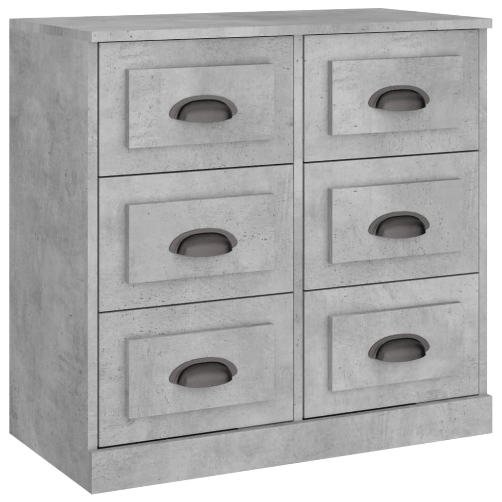 Sideboards 3 pcs Concrete Grey Engineered Wood