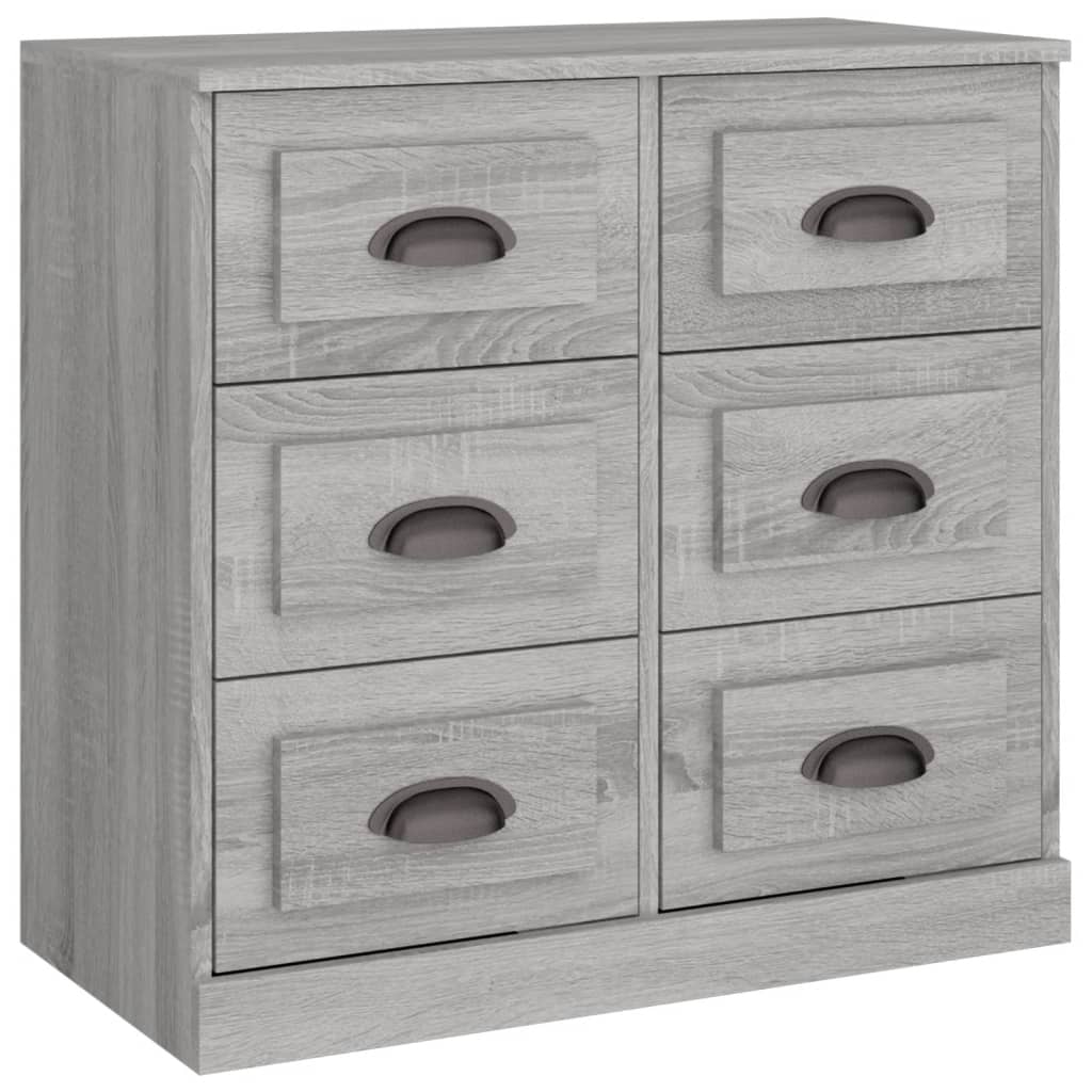 Sideboards 3 pcs Grey Sonoma Engineered Wood