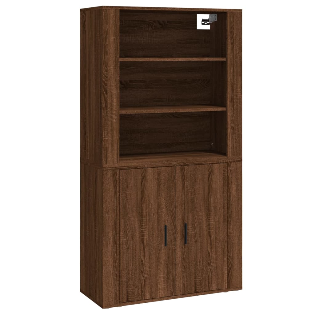 Highboard Brown Oak Engineered Wood