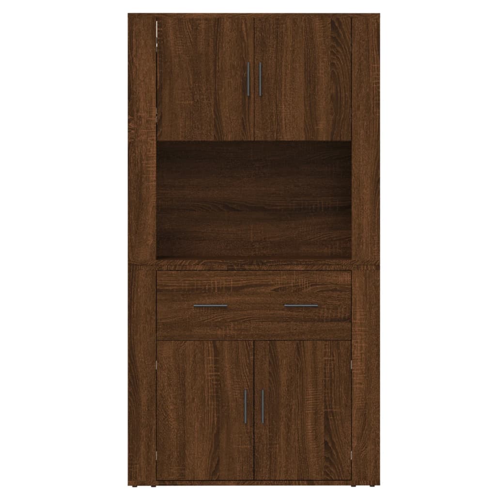 Highboard Brown Oak Engineered Wood