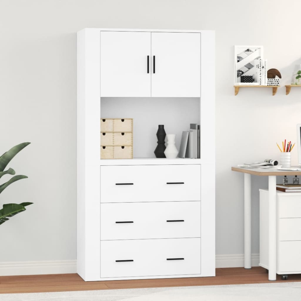 Highboard White Engineered Wood