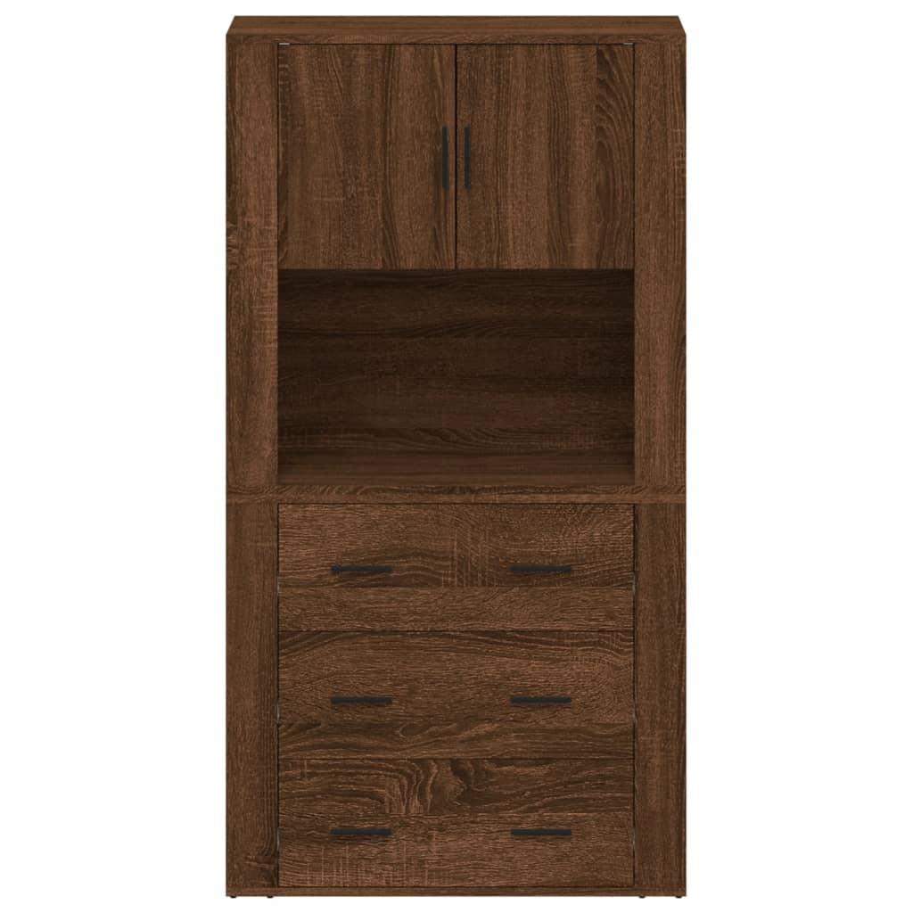 Highboard Brown Oak Engineered Wood