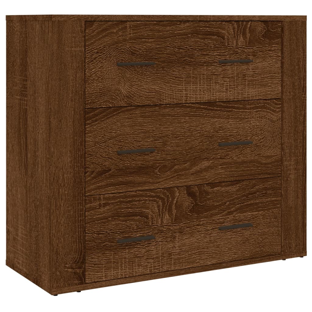 Highboard Brown Oak Engineered Wood