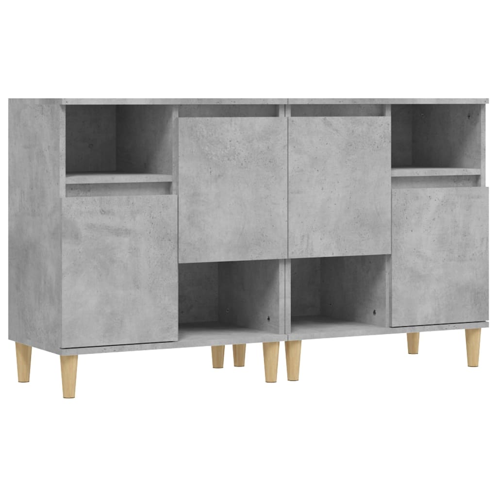 Sideboards 2 pcs Concrete Grey 60x35x70 cm Engineered Wood