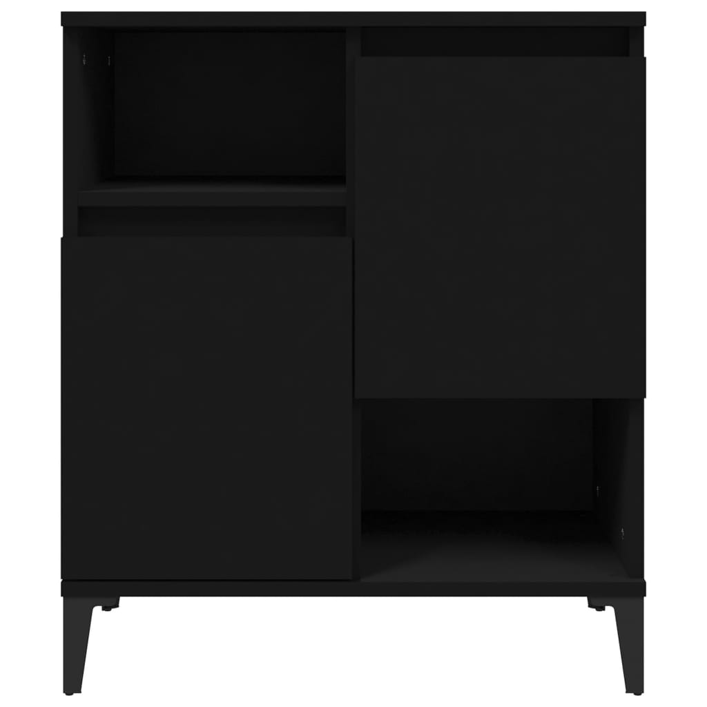 Sideboards 2 pcs Black 60x35x70 cm Engineered Wood