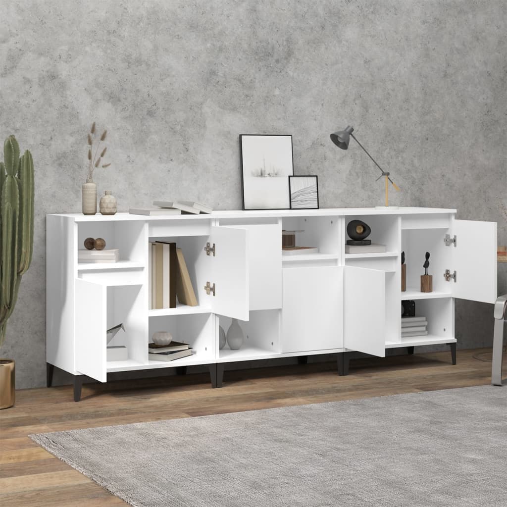 Sideboards 3 pcs White 60x35x70 cm Engineered Wood