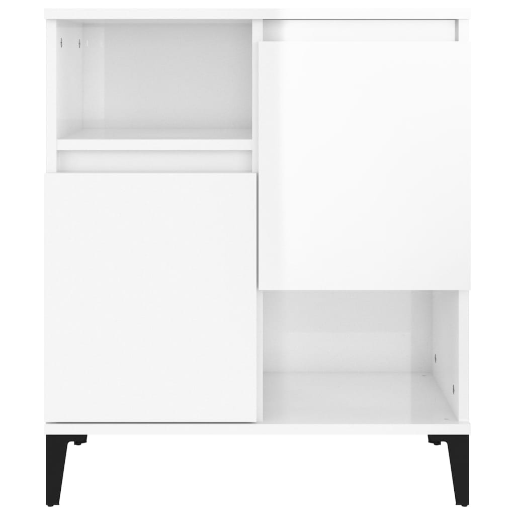 Sideboards 3 pcs High Gloss White 60x35x70 cm Engineered Wood