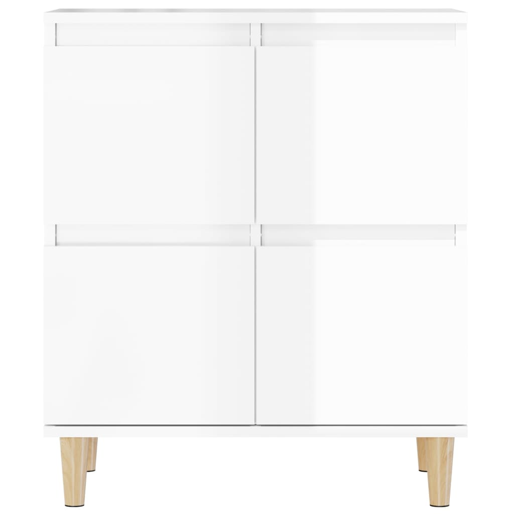 Sideboards 2 pcs High Gloss White 60x35x70 cm Engineered Wood