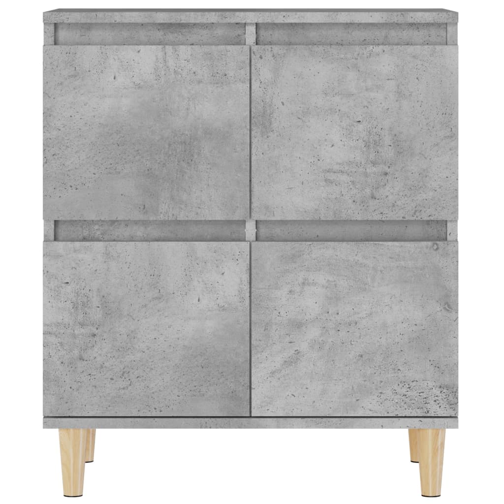 Sideboards 2 pcs Concrete Grey 60x35x70 cm Engineered Wood