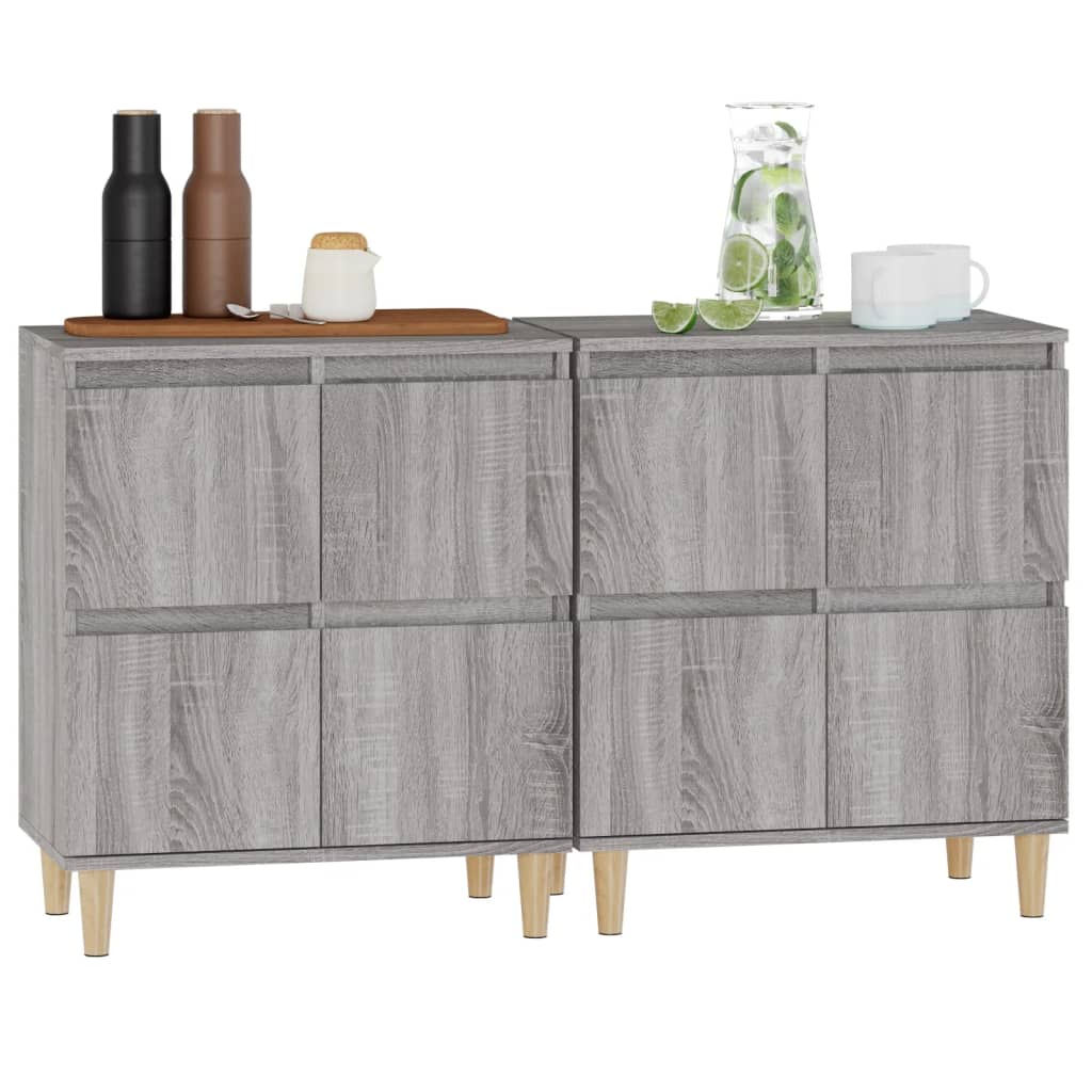 Sideboards 2 pcs Grey Sonoma 60x35x70 cm Engineered Wood