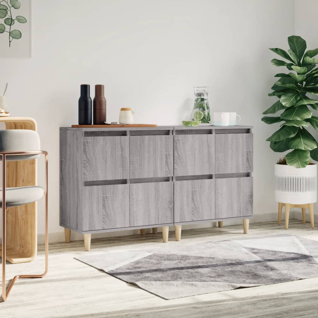 Sideboards 2 pcs Grey Sonoma 60x35x70 cm Engineered Wood